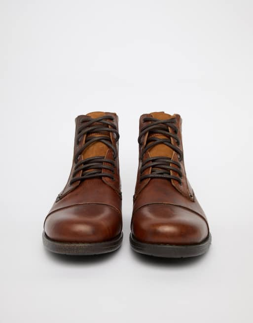 Levi s Emerson Bottines en cuir Marron ASOS