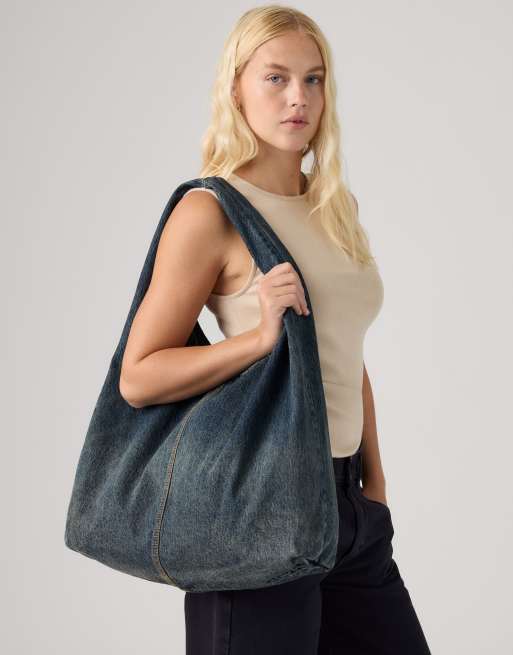 Levi's emerson denim shoulder bag in blue , 4 of 4