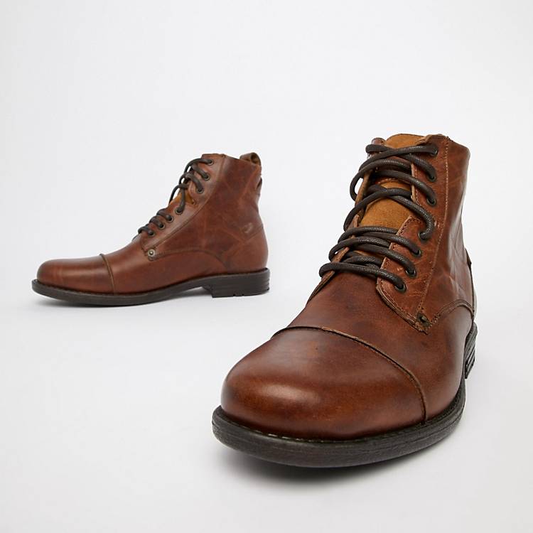 Bedrijf handelaar verkoopplan Levi's emerson leather boot in brown | ASOS
