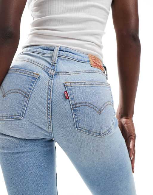Levi's – Enge Jeans in Hellblau mit sehr niedrigem Bund, 2 von 5
