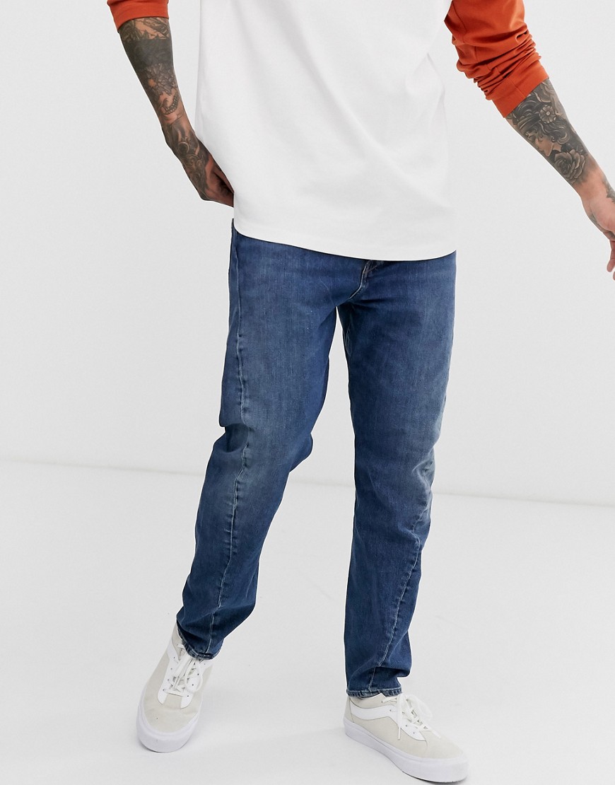 Levi's Engineered – 502 – tapered jeans i regular pasform i saint indigo mid wash-Blå