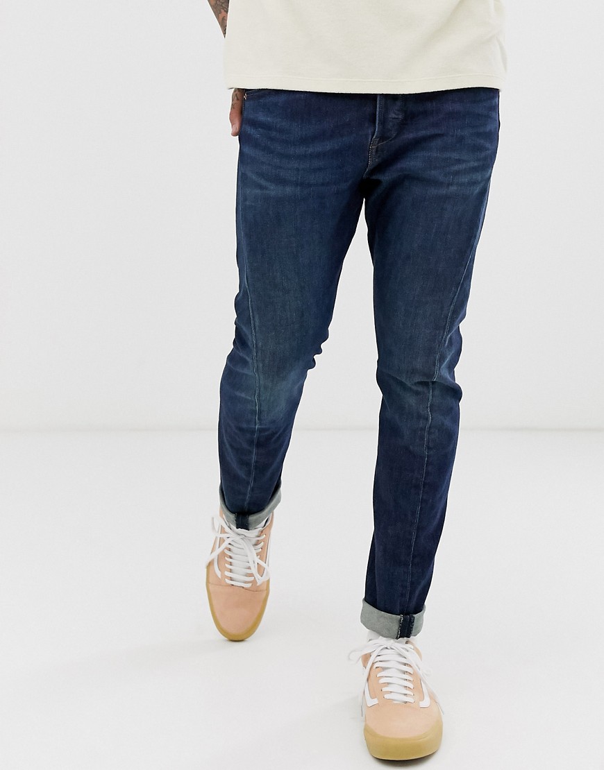 Levis Lej - Levi's engineered - 512 - jeans slim ritorti affusolati lavaggio indaco sangue scuro-blu