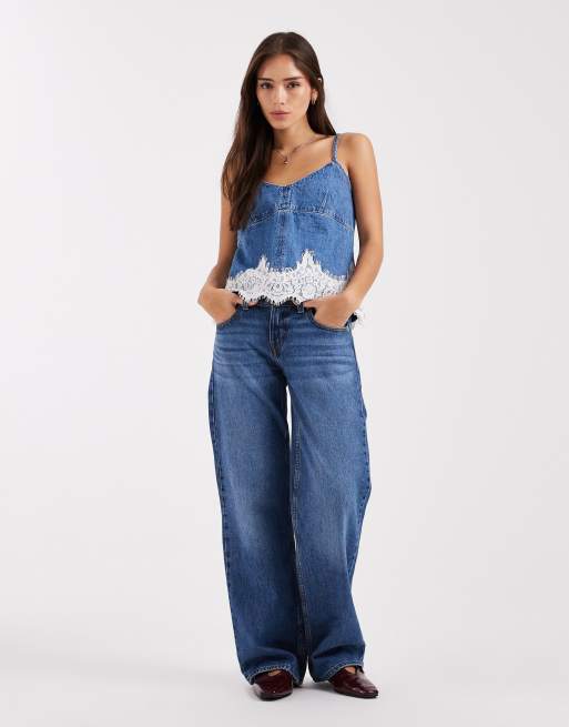 Levi's ensemble 2 pièces en jean à dentelle bleu, 2 de 4