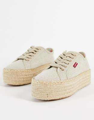 Levi's - Espadrilles à plateforme - Beige