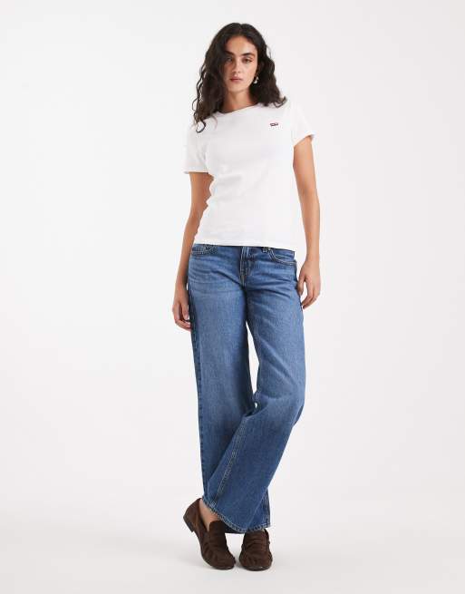 Levi's essential 2-pack logo t-shirts in white, 2 of 4