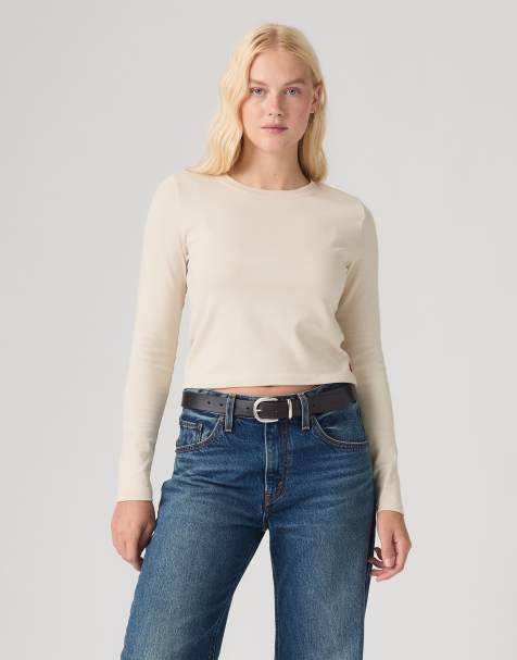 Levi's Essential baby long-sleeve tee in beige - view 1