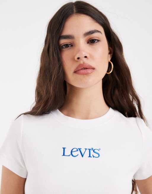 Levi's Essential Baby-T-Shirt mit Logodruck in Weiß, 2 von 5
