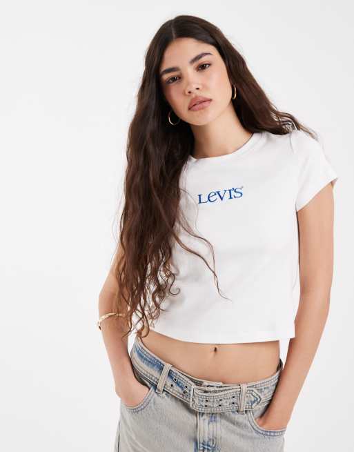 Levi's essential baby tee med logotryck i vitt, 4 av 5