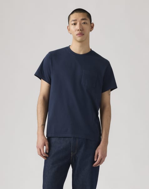 Levi's - Essential - Camiseta azul básica con bolsillo - view 1