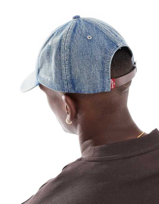 Levi's - Essential - Casquette de baseball en jean avec logo sur le côté - Bleu moyen délavé, 3 de 3