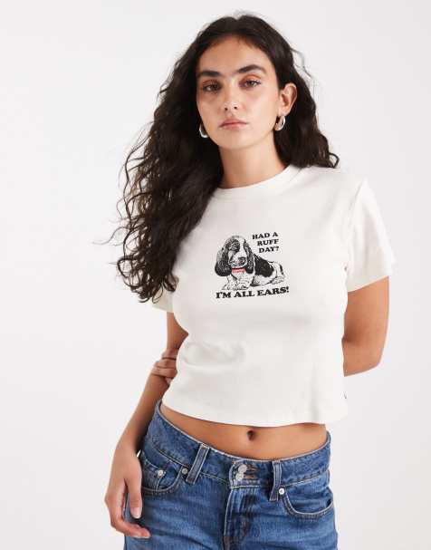 Levi's – Essential – Czarny T-shirt z grafiką z napisem „All Ears” - view 1