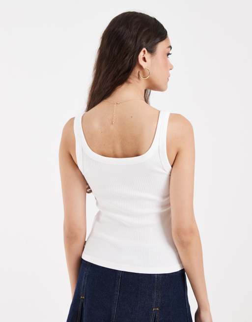 Levi's - Essential - Débardeur côtelé - Blanc, 2 de 4