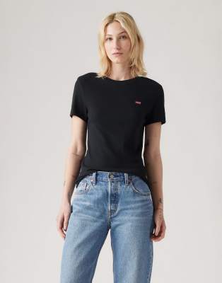 Levi's - Essential - Kurzärmliges T-Shirt in Nachtschwarz