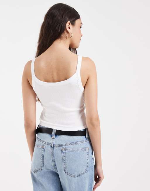 Levi's - Essential - Sportief geribbeld hemdje in wit, 4 van 4
