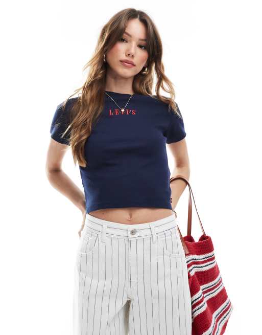 Levi's - Essential - Sportief T-shirt met grafische print in marineblauw, 4 van 4
