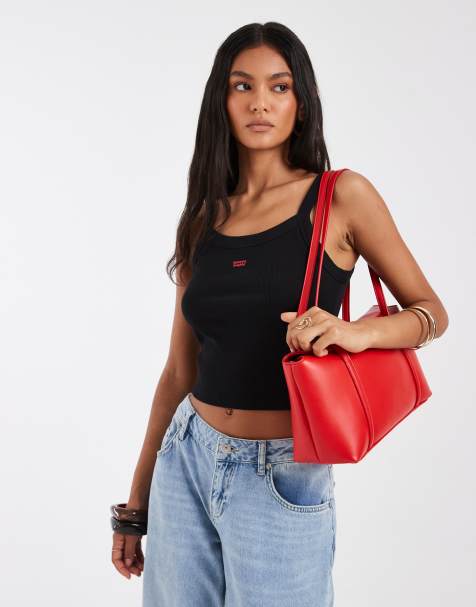 Levi's essential sporty ribbed vest in black - view 1