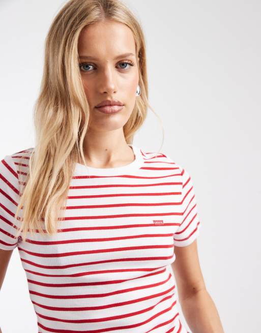 Levi's essential sporty tee in red stripe, 2 of 4