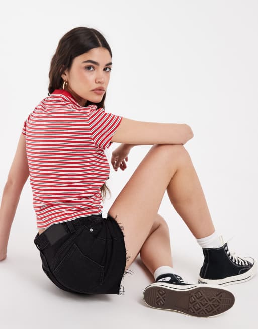 Levi's essential striped baby t-shirt in red, 2 of 4