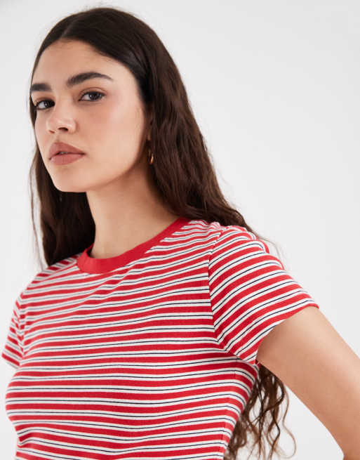 Levi's essential striped baby t-shirt in red, 3 of 4
