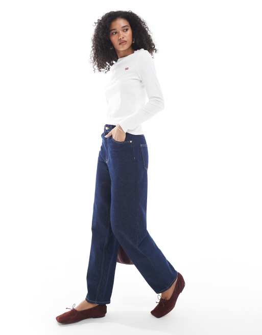 Levi's - Essential - T-shirt a maniche lunghe bianca con logo, 4 di 4