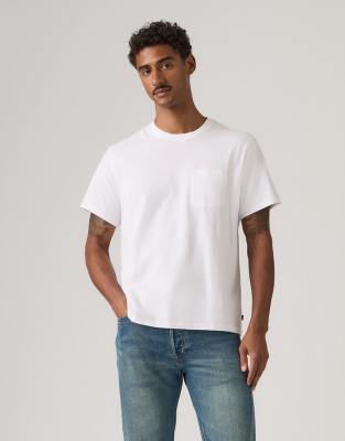 Essential - T-Shirt in Weiß mit Brusttasche Weiß XL