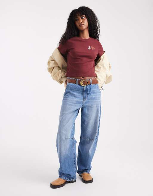 Levi's - Essential - T-shirt sportiva bordeaux con grafica stile western, 2 di 4
