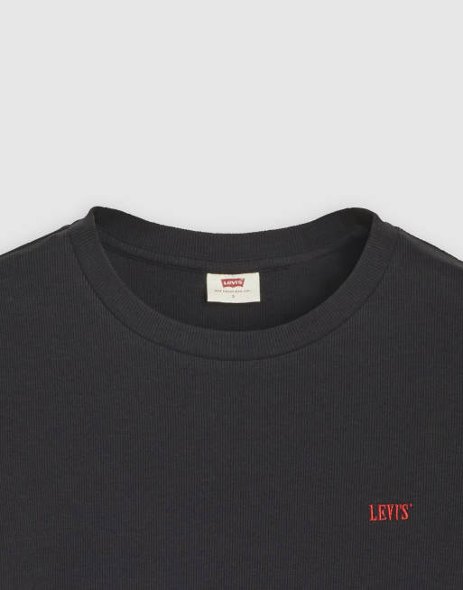 Levi's essentiel sporty T-shirt med broderet logo i sort, 3 af 4