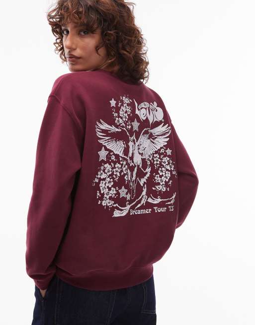 Levi's - Everyday - Felpa color bordeaux con stampa sul retro