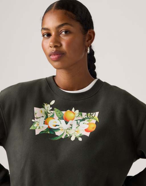 Levi's - Everyday - Felpa girocollo nera con grafica, 2 di 4