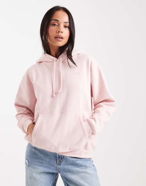 Levi's - Everyday - Hoodie in pastelroze met logo in dezelfde tint - view 1