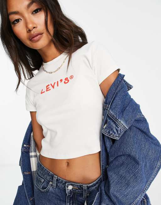 Top 44+ imagen levi’s cropped tee