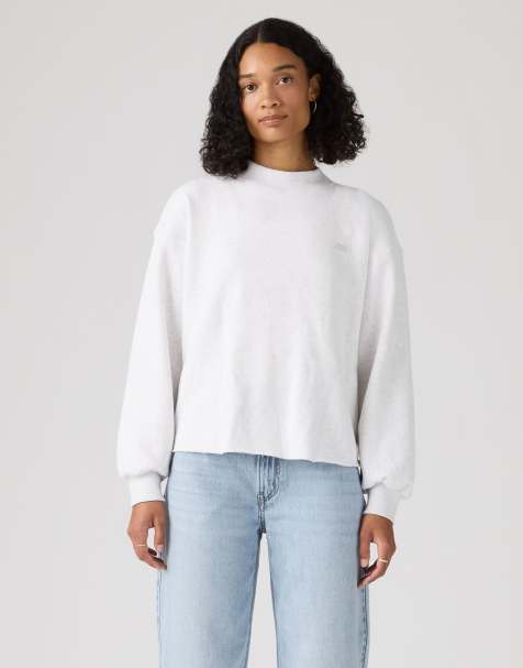 Levi's Everyday mockneck cut off fleece in grey - view 1