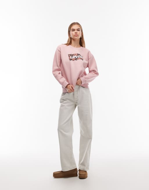 Levi's – Everyday – Różowa bluza z grafiką z logo, 2 z 4