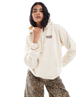 Shop Levi's Everyday small cheetah batwing logo hoodie in beige Online – Trendy & Affordable Fashion