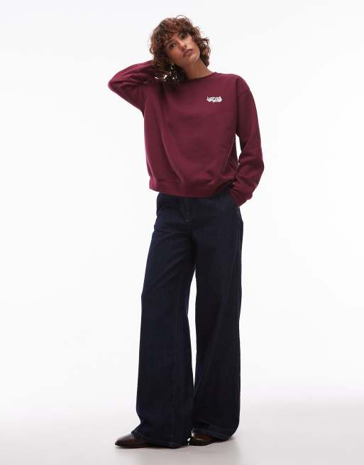 Levi's - Everyday - Sweat avec imprimé au dos - Bordeaux, 2 de 4