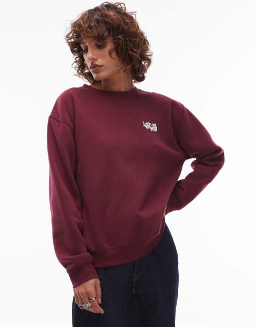 Levi's everyday sweatshirt with backprint in burgundy, 4 of 4