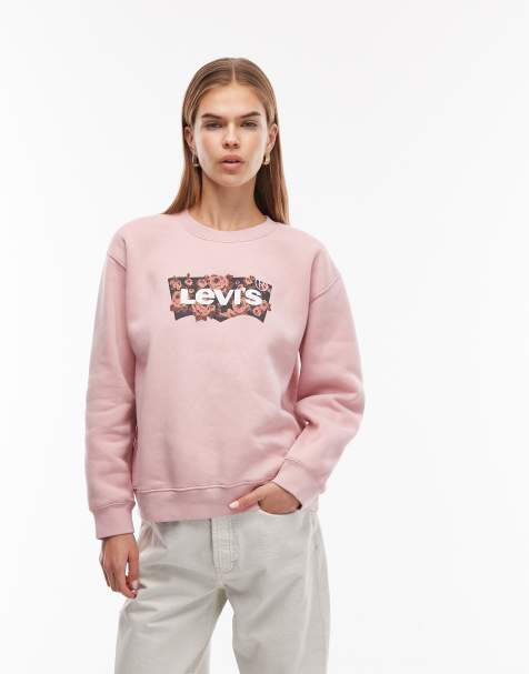 Levi's Everyday sweatshirt with graphic logo in pink - view 1