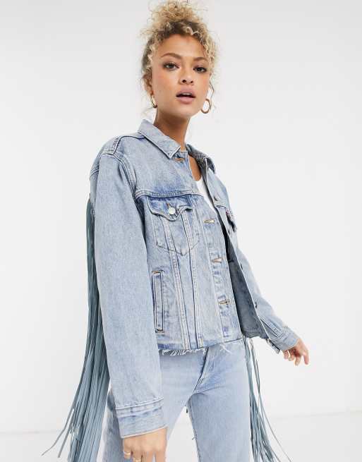 Levi's Ex Boyfriend Fringe Jacket vlr.eng.br