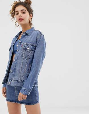 levis ex boyfriend denim trucker jacket