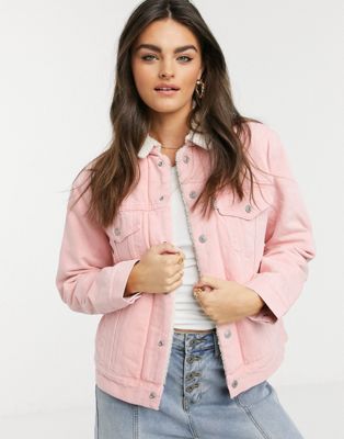 Levi's Ex-boyfriend Sherpa Trucker Denim Jacket In Pink | ModeSens