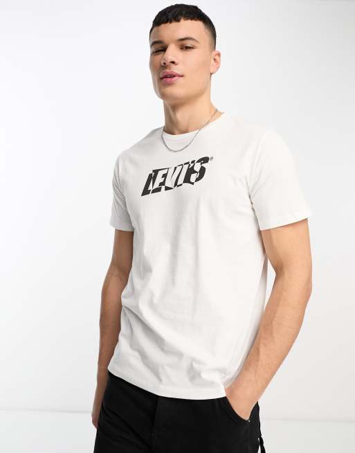 Levi's - Exclusief bij ASOS - T-shirt in wit met retro logo in het midden