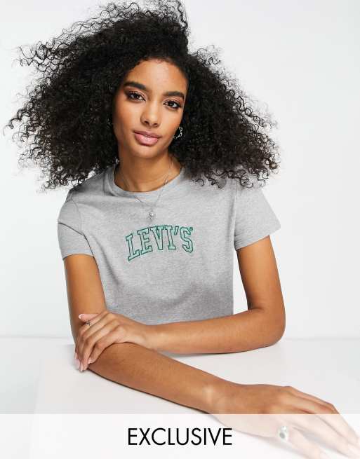 Levi's exclusive graphic jordie tee in grey | ASOS