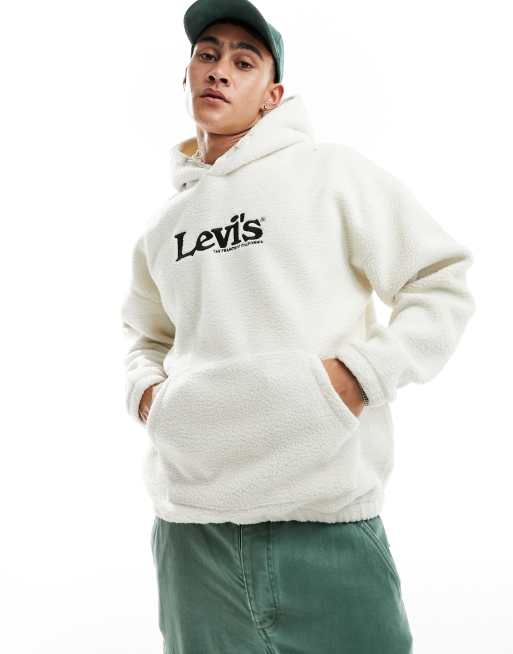 Levi s exclusive to ASOS borg hoodie with retro chest logo in