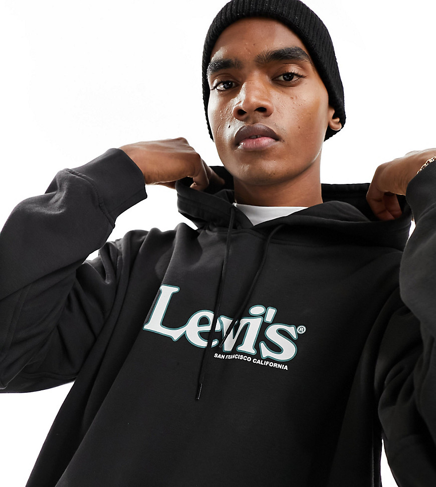 Levi's exclusive to ASOS hoodie with central retro logo in black