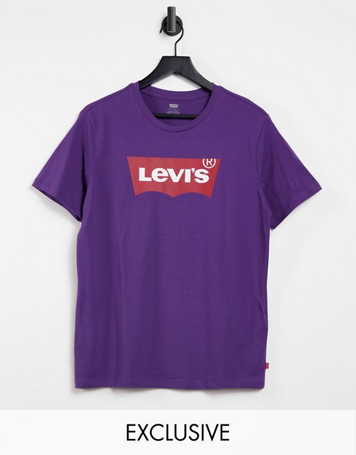 Levi's Exclusive to ASOS large tonal batwing logo t-shirt in purple