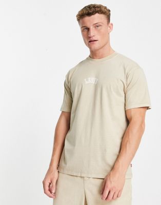 Levi's exclusive to ASOS oversized t-shirt in tan with small collegiate logo - ASOS Price Checker