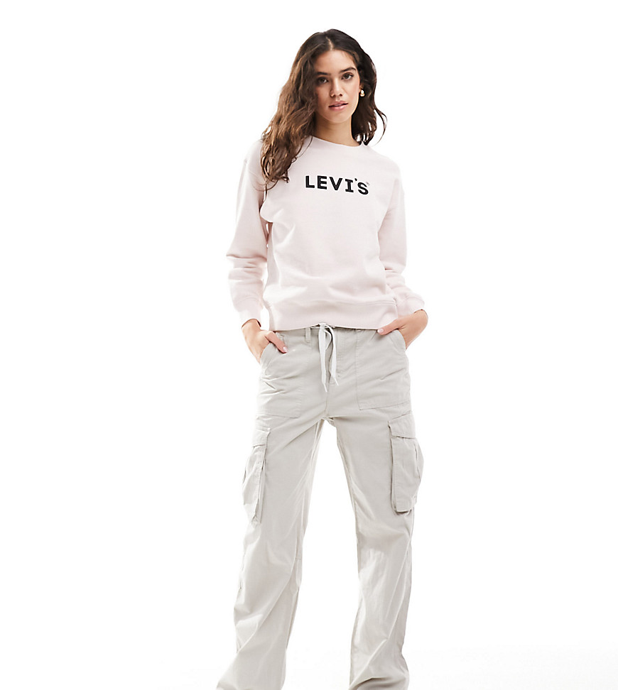 Levi’s exclusive to ASOS sweatshirt with headline chest logo in light pink-White