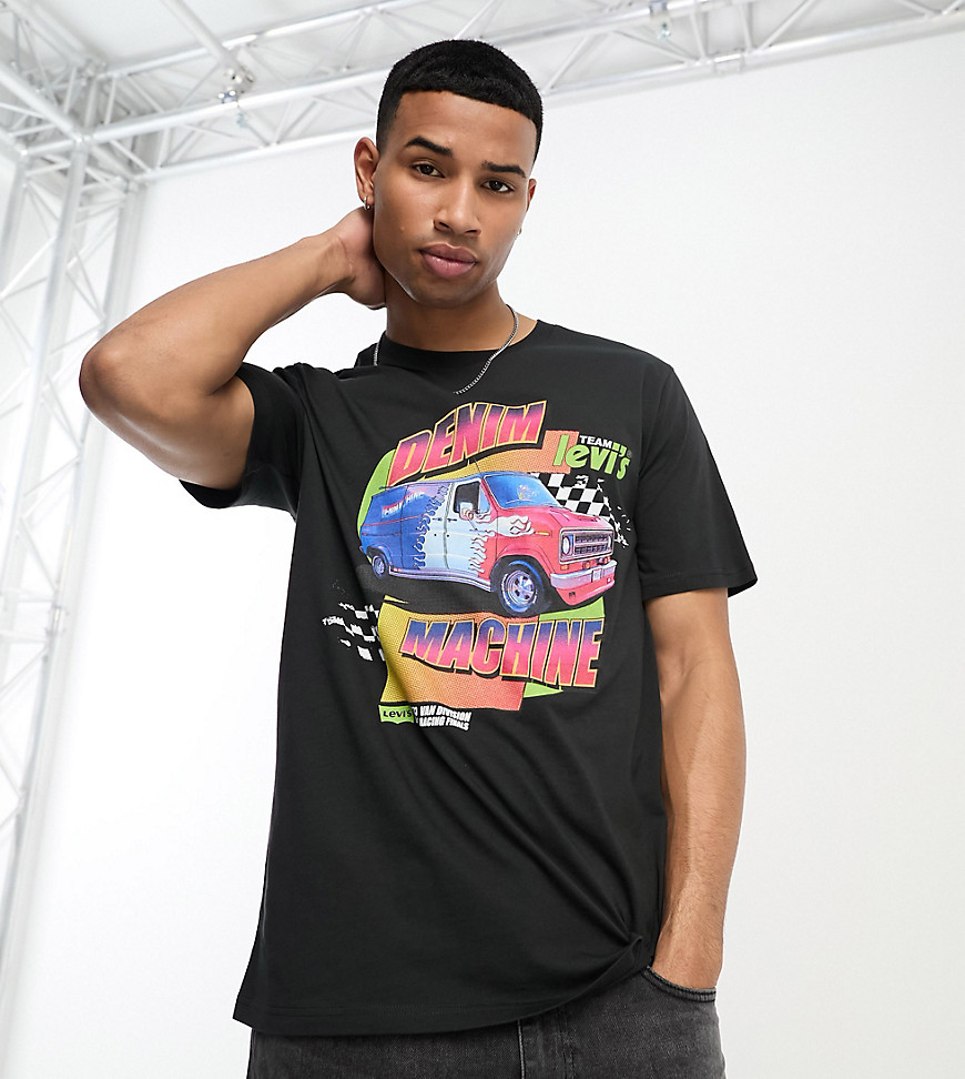 Levi's exclusive to ASOS t-shirt in black with car chest print and back print