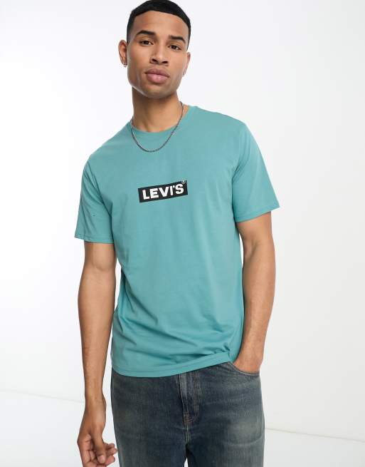 Levi s exclusive to ASOS t shirt in green with central box tab