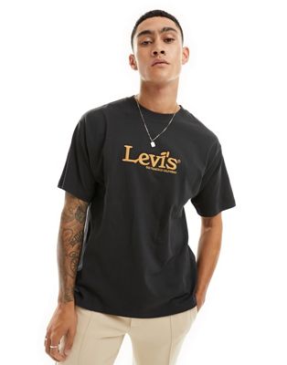 Levi's exclusive to ASOS t-shirt with central retro logo in black